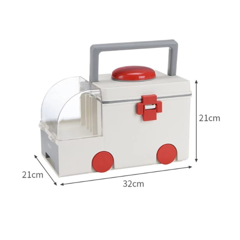 Size Of First Aid Kit Medicine Storage Box.