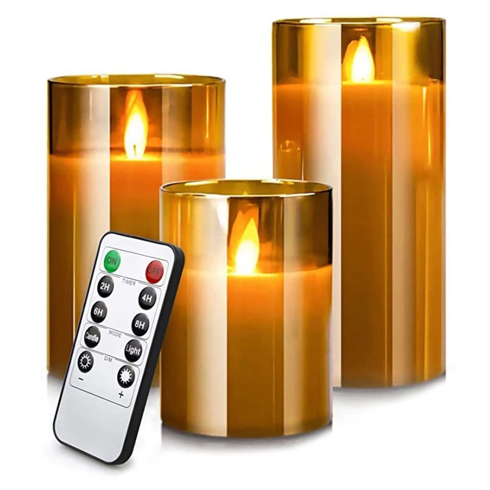 3pcs Flameless Candle with Remote