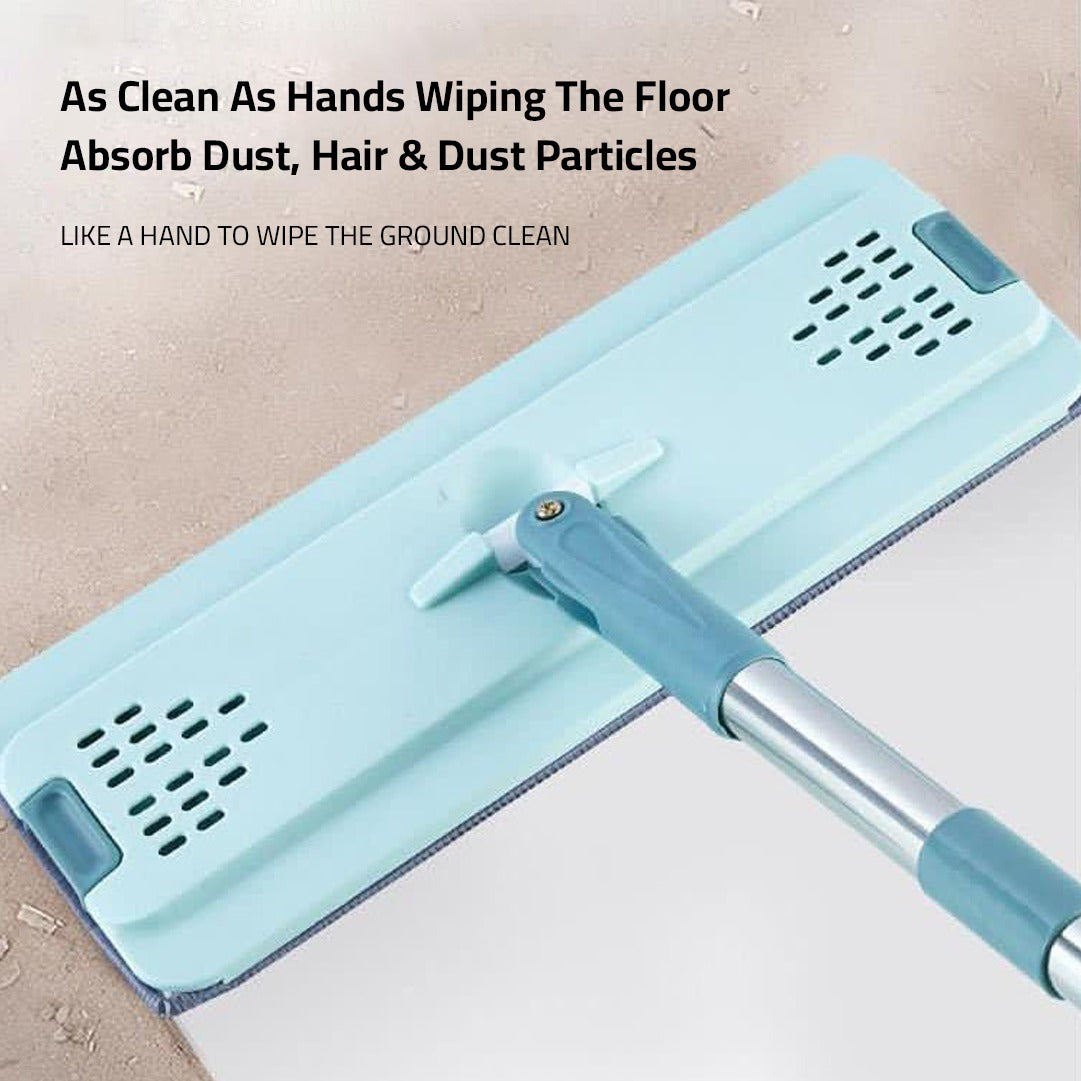 Mop Of Flat Floor Mop Hands-Free Squeeze Bucket Set.