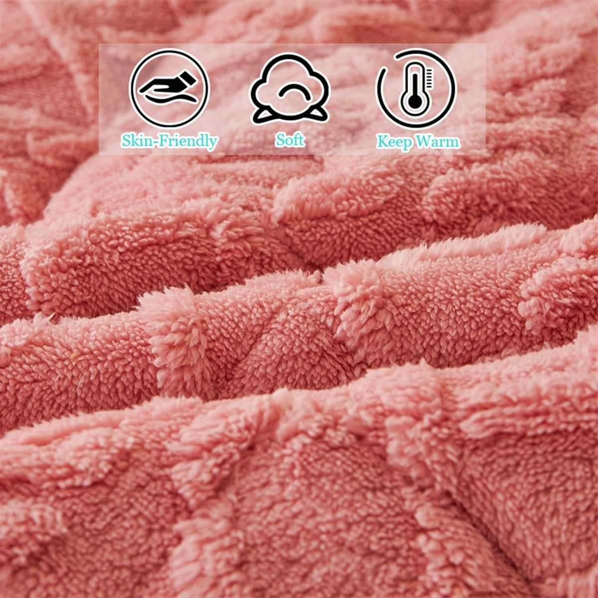 feature of Cozy Coral Fleece Fitted Bed Sheets 
