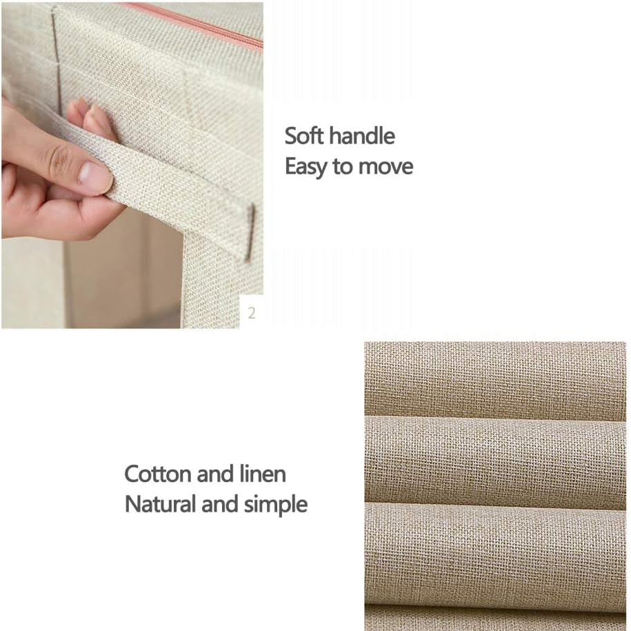 2 x 66L Foldable Large Capacity Cloth Storage with soft handles