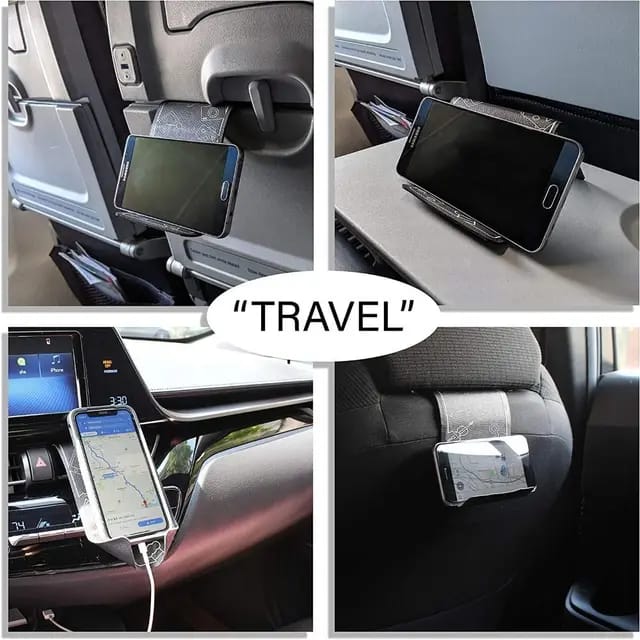 Flexible Phone Tablet Holder Using In Car While Travelling.