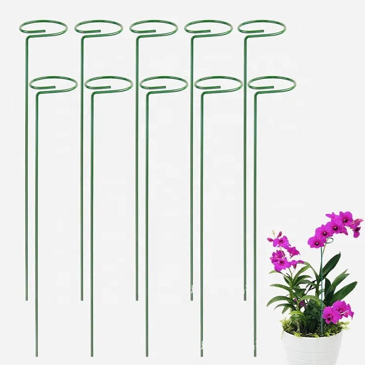 10 Metal Garden Plant Support Stakes