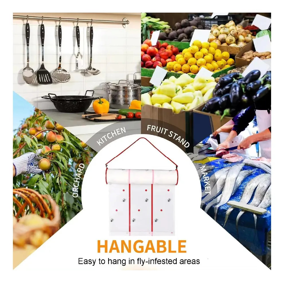 Flying Insect Glue Sticker, Chemical-Free Sticky Fly Trap for Home, Kitchen & Outdoor Use Flying Insect Glue Sticker, Chemical-Free Sticky Fly Trap for Home, Kitchen & Outdoor Use