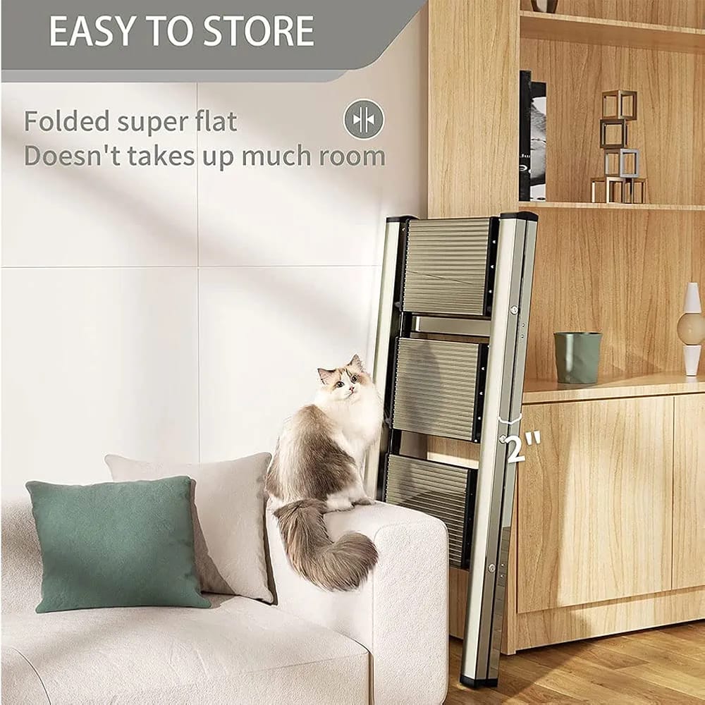 Stool Ladder Sample Foldable 3-Step Stool Ladder, Household Mini Ladder With Anti-Slip Ped