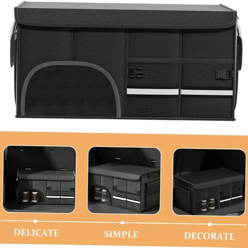 Foldable Car Storage Box, Car Trunk Organizer Bag, Camping Storage Bin Foldable Car Storage Box, Car Trunk Organizer Bag, Camping Storage Bin