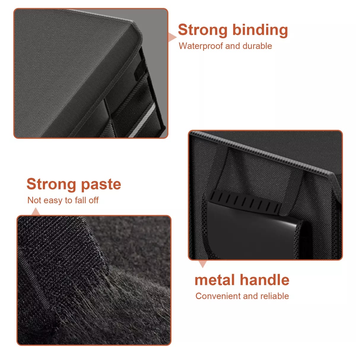 Parts Of Foldable Car Storage Box.