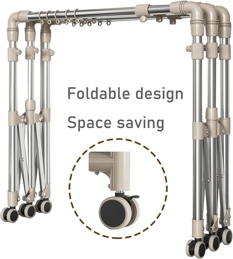 Folded Position Of Foldable Cloth Drying Stand.