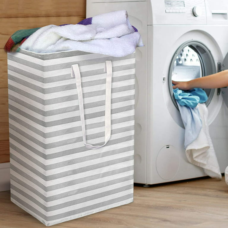 Foldable Cloth Storage Laundry Bin With Cloths.