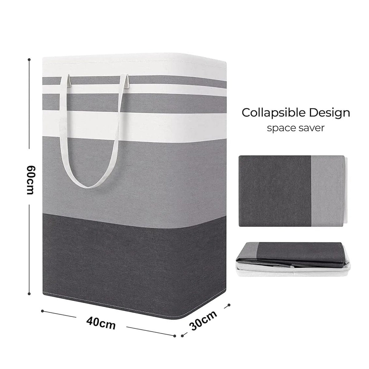 Size of A Women Holds Foldable Cloth Storage Laundry Bin.