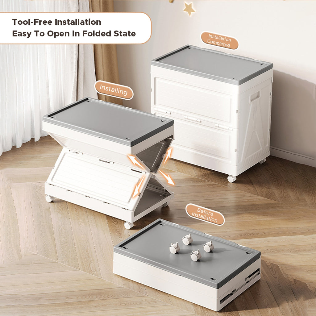 Foldable Cloth Storage Organizer Box, Large Capacity Multi-Purpose Container Rack Foldable Cloth Storage Organizer Box, Large Capacity Multi-Purpose Container Rack