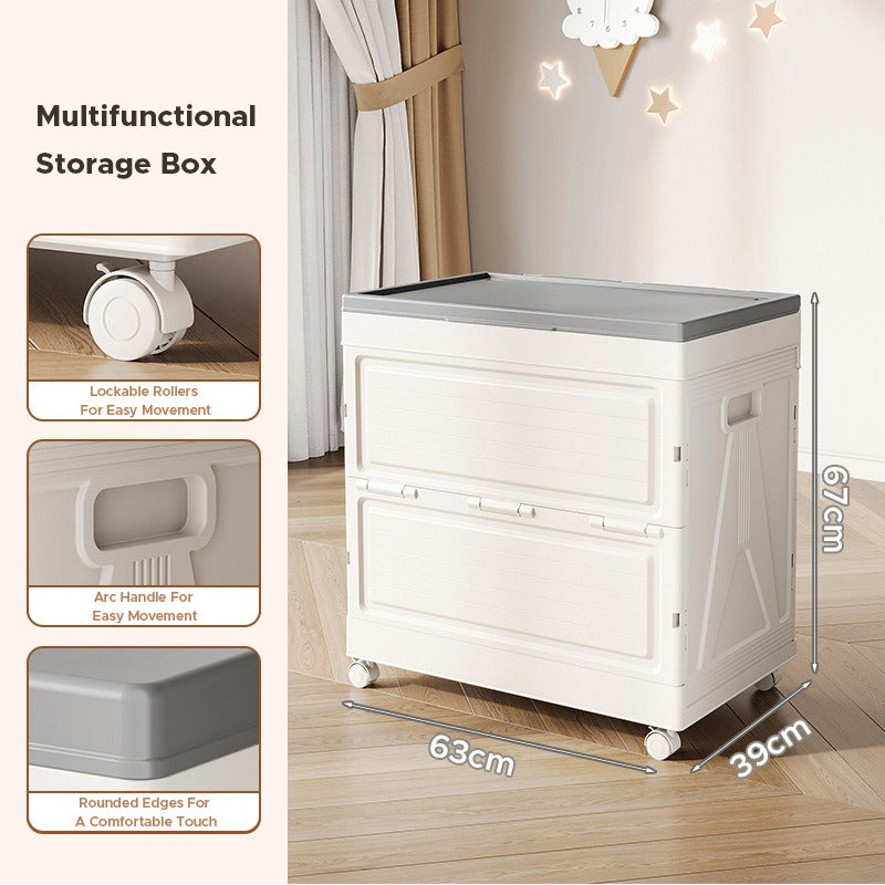 Size and Parts Details Of Foldable Cloth Storage Organizer Box.