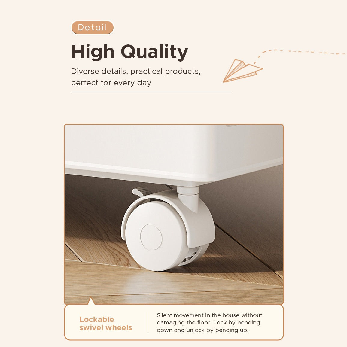 Wheel Of Foldable Cloth Storage Organizer Box.