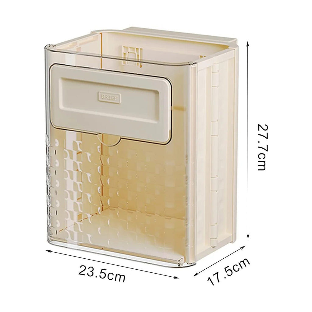 Foldable Hanging Kitchen Trash Can, Wall-Mounted Garbage Box, Kitchen Food Waste Bin Foldable Hanging Kitchen Trash Can, Wall-Mounted Garbage Box, Kitchen Food Waste Bin