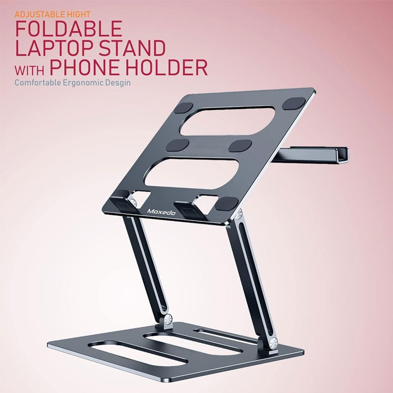 Moxedo Foldable Laptop Stand with Phone Holder 