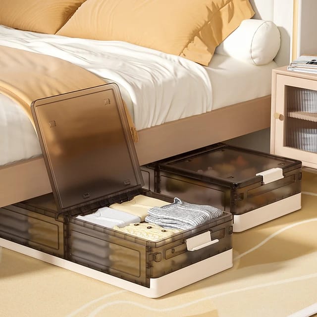 Foldable Under Bed Rolling Storage Organizer Container, Multi-purpose Storage Bin For Bedroom Foldable Under Bed Rolling Storage Organizer Container, Multi-purpose Storage Bin For Bedroom