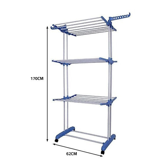 Size Of Folding 3 Layer Cloth Drying Rack Stand.