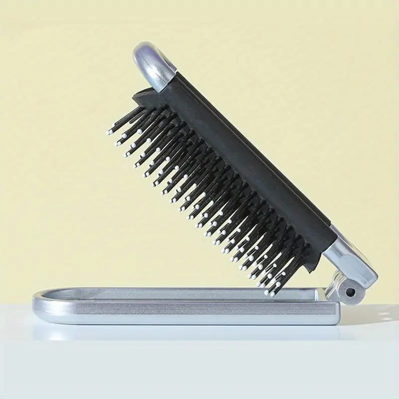 Folding Hair Comb with Mirror.