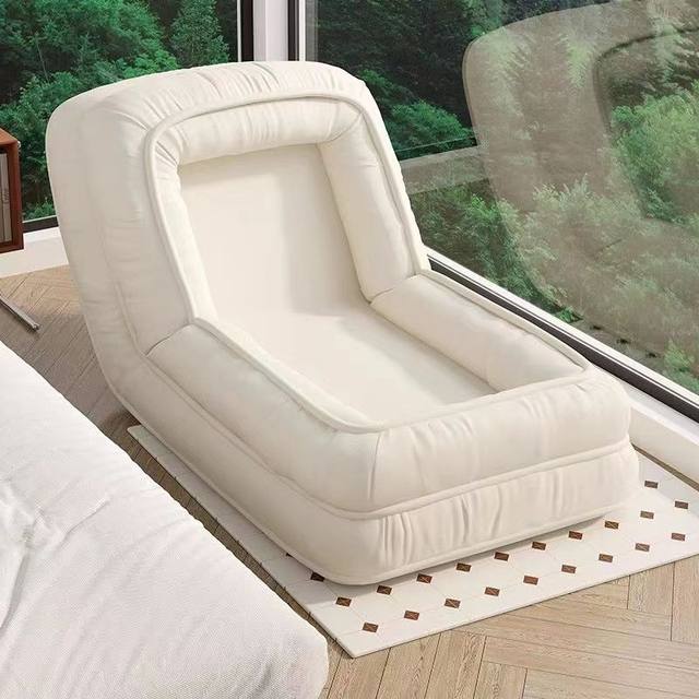 Folding Lazy Sofa Placed at Balcony.