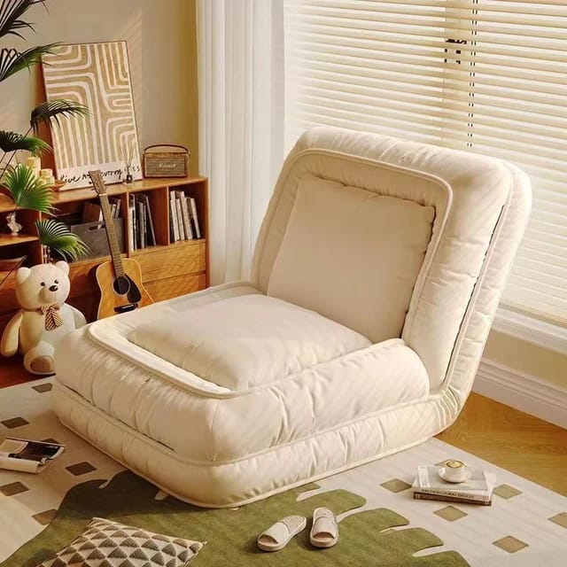 Folding Lazy Sofa Placed in the Corner Of The House.