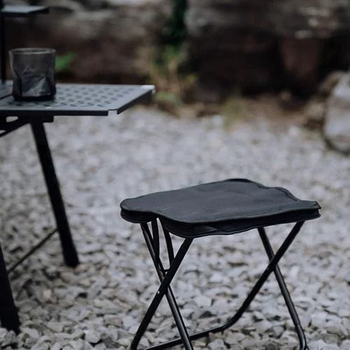 Folding Small Stool in Black Color.