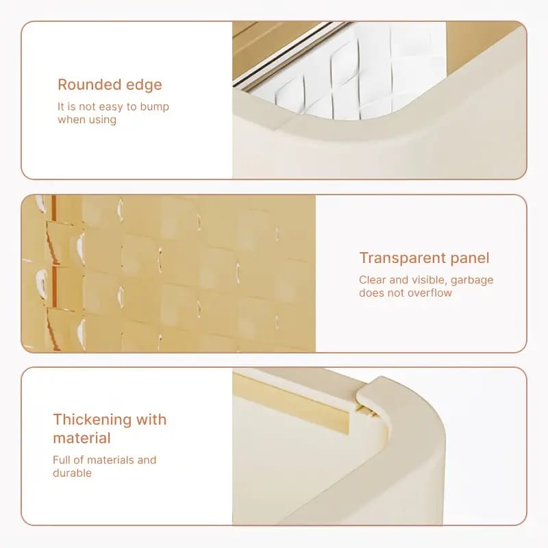 Foldable Hanging Kitchen Trash Can, Wall-Mounted Garbage Box, Kitchen Food Waste Bin Foldable Hanging Kitchen Trash Can, Wall-Mounted Garbage Box, Kitchen Food Waste Bin