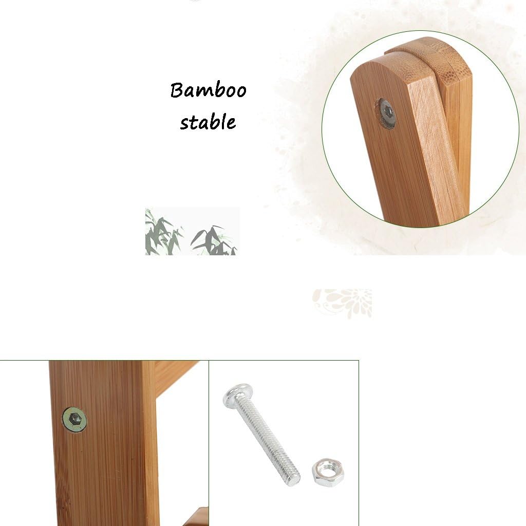 The 4-Layer Foldable Indoor Wooden Plant Stand, with a stable bamboo design
