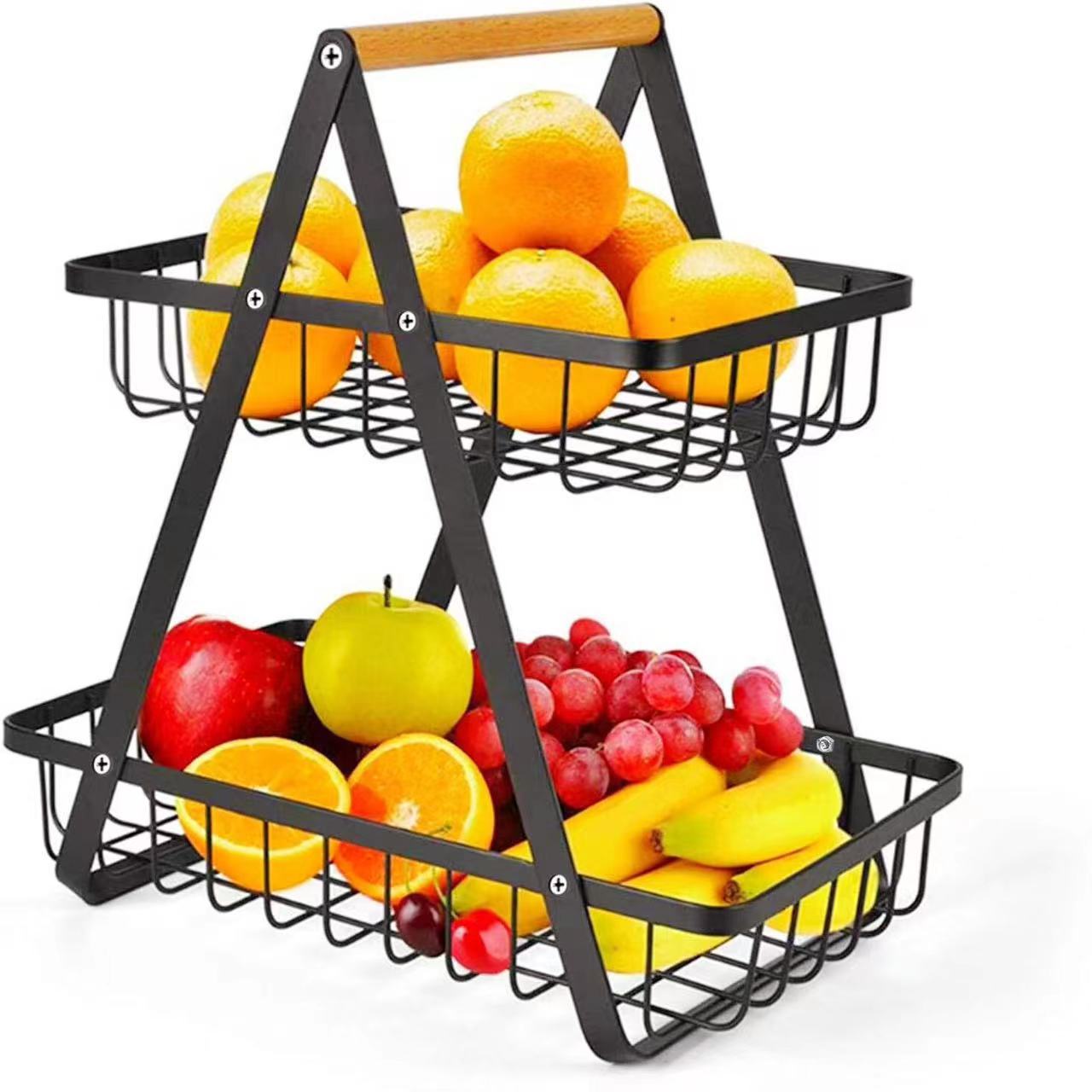 A Fruit Display Stand With Fruits.