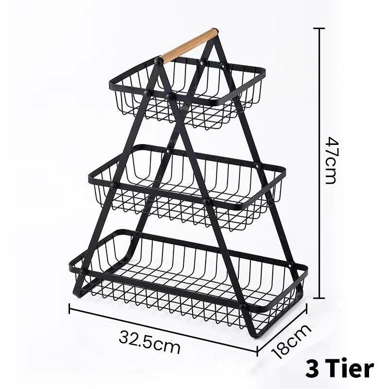 Multi-tier Countertop Fruit Vegetable Storage Basket Rack Shelf, Fruit Display Stand Multi-tier Countertop Fruit Vegetable Storage Basket Rack Shelf, Fruit Display Stand