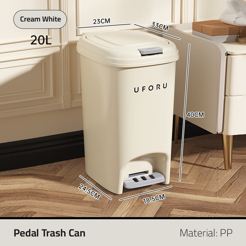 Kitchen Garbage Basket With Lid, Large Capacity Trash Can, Household Dustbin With Pedal Kitchen Garbage Basket With Lid, Large Capacity Trash Can, Household Dustbin With Pedal