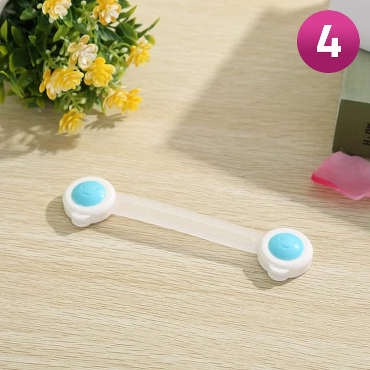 Child Safety Lock Latch Clip placed next to flower