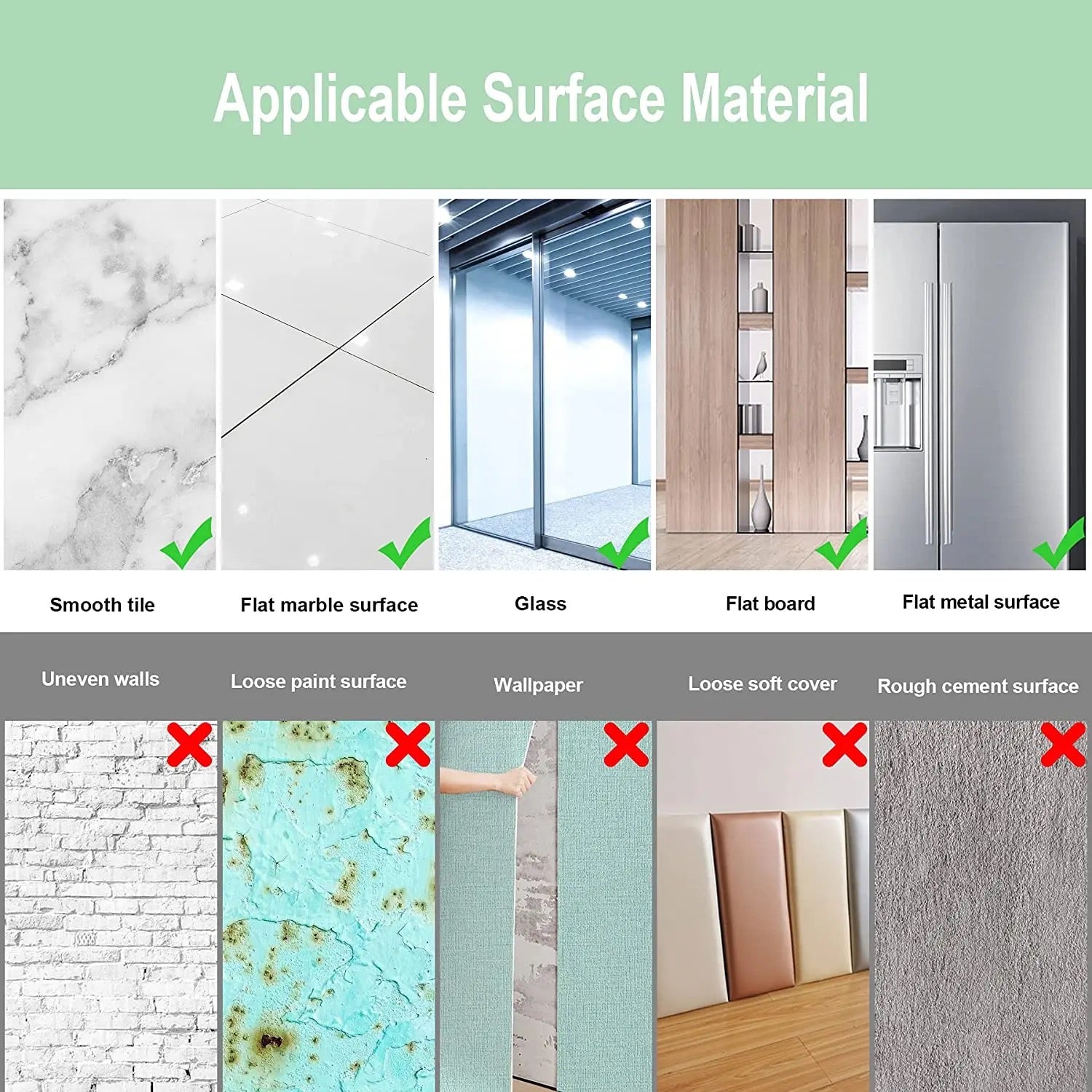 HD Self-Adhesive Acrylic Mirror Tiles showcasing their application on various surface materials