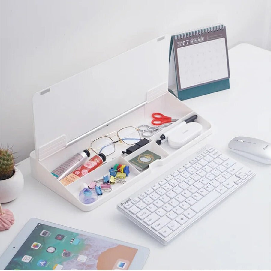 Multifunctional Glass Desktop Box - Writing Whiteboard, Keyboard Mobil
