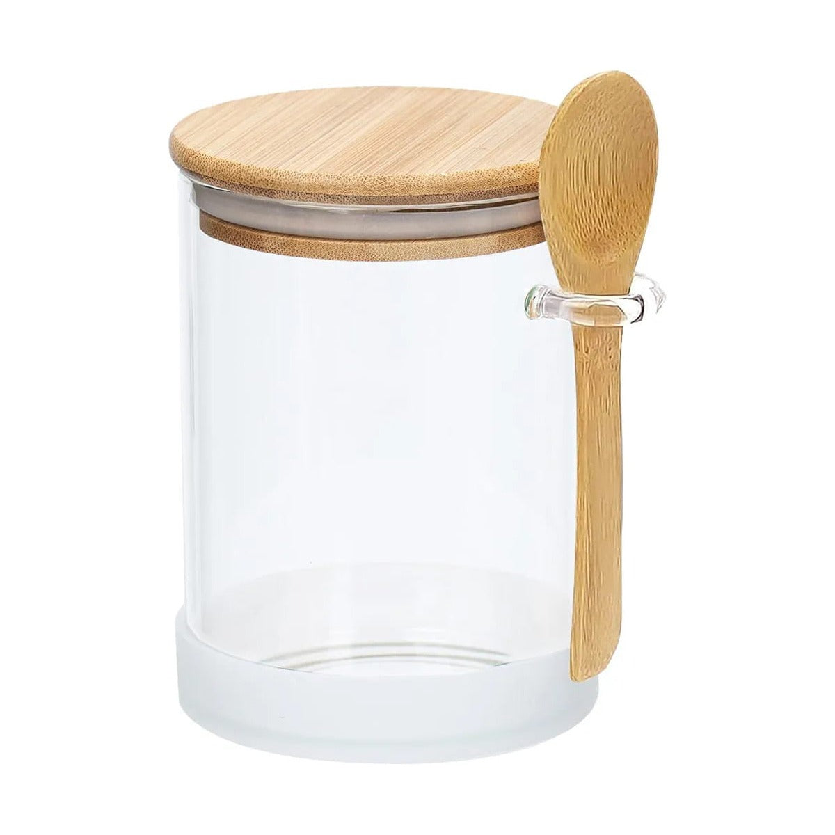 A Glass Food Storage Jars with Spoon