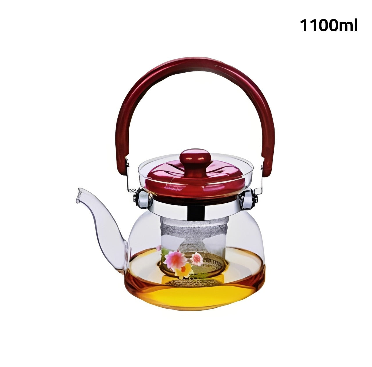 A Glass Tea Jug & Coffee Pot with Tea.