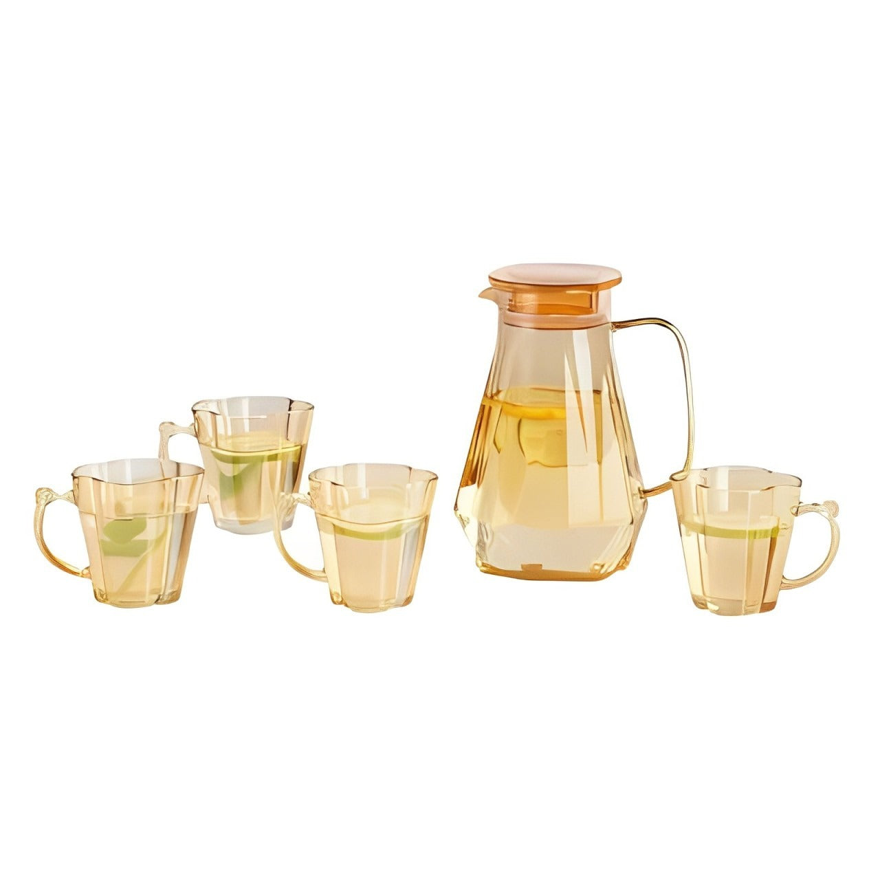 Glass Water Juice Jug Set With Glasses