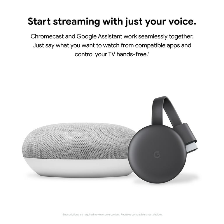 Google Chromecast 3rd Generation Media Streamer GA00439 in white color