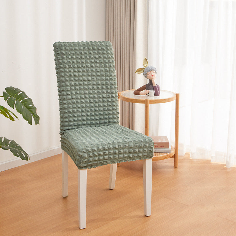 A Chair is Covered With Green Bubble Stuff Stretchable Chair Cover 