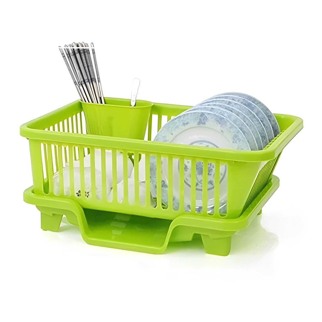 Double Layer Green Dish Drainer.