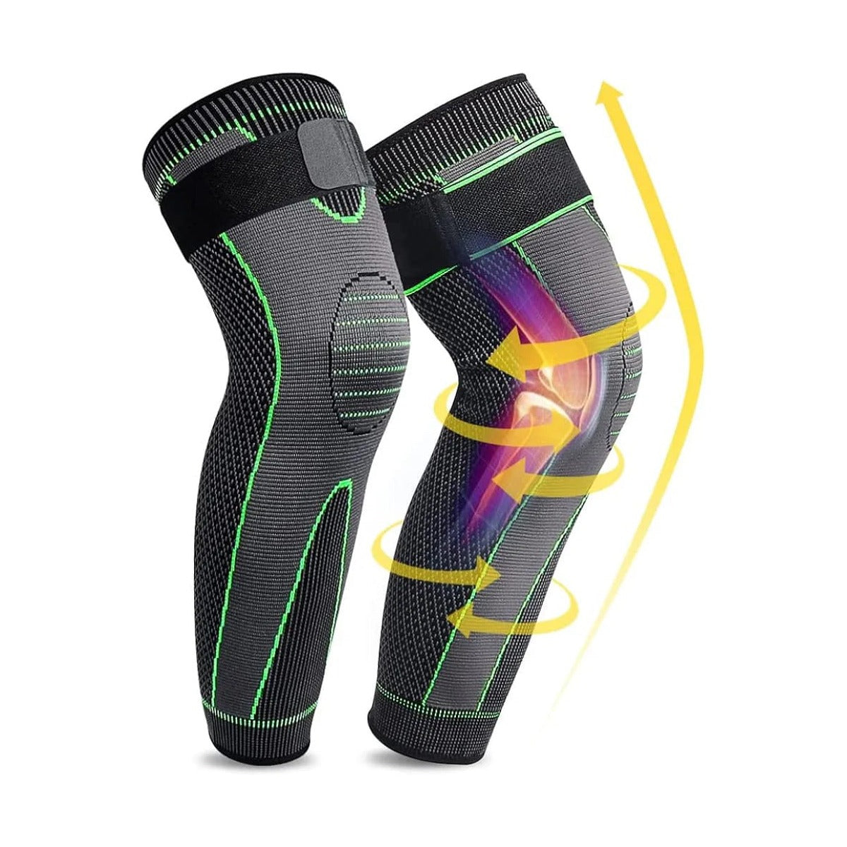 Full Leg Compression Knee Support Sleeves.