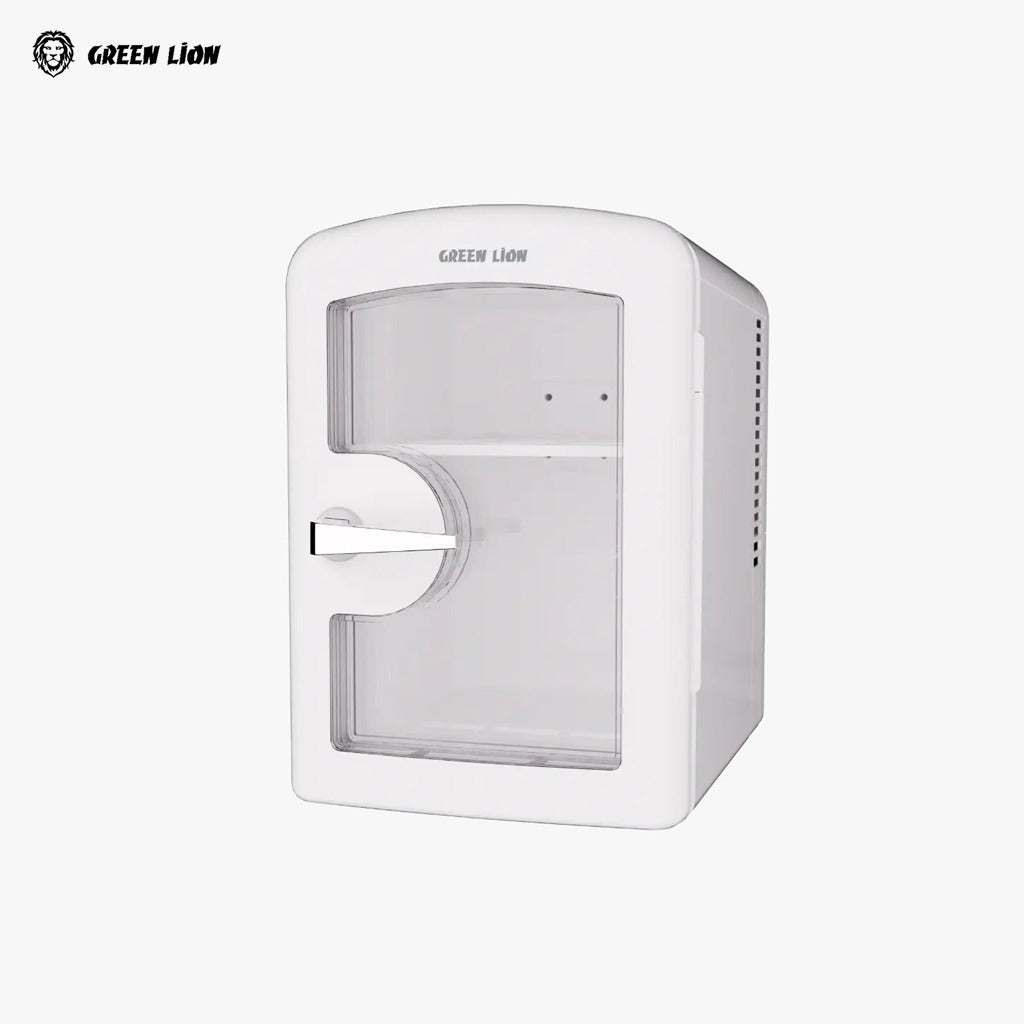 Green Lion 4L Mini Fridge with 'Green Lion' branding on a white background