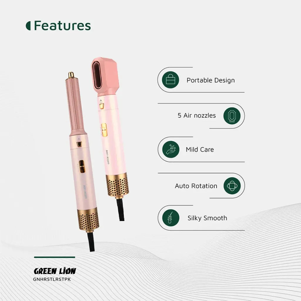 Features Of Green Lion 5 - in -1 Professional Hair Styler.