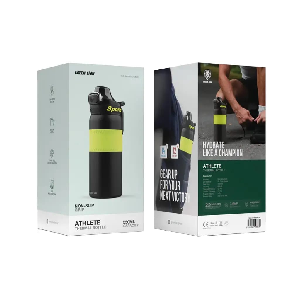 Package Of Green Lion Athlete Thermal Bottle