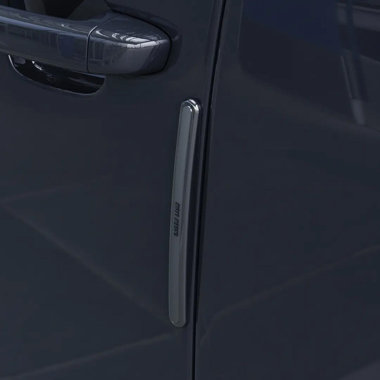 Green Lion Car Door Guard is Installed on a Car Door.