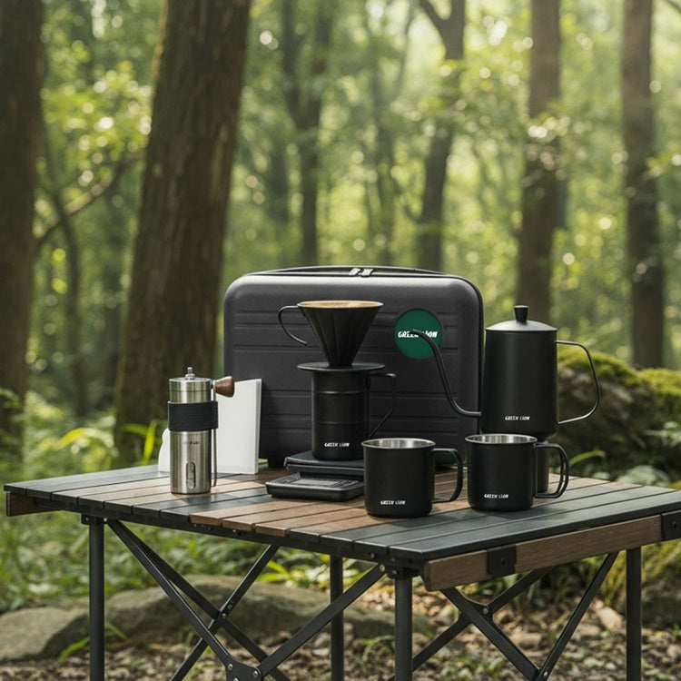Green Lion V-60 Pro Coffee Maker Set, 7-in-1 Pour Over Coffee Brewing Kit - G100 Green Lion V-60 Pro Coffee Maker Set, 7-in-1 Pour Over Coffee Brewing Kit - G100