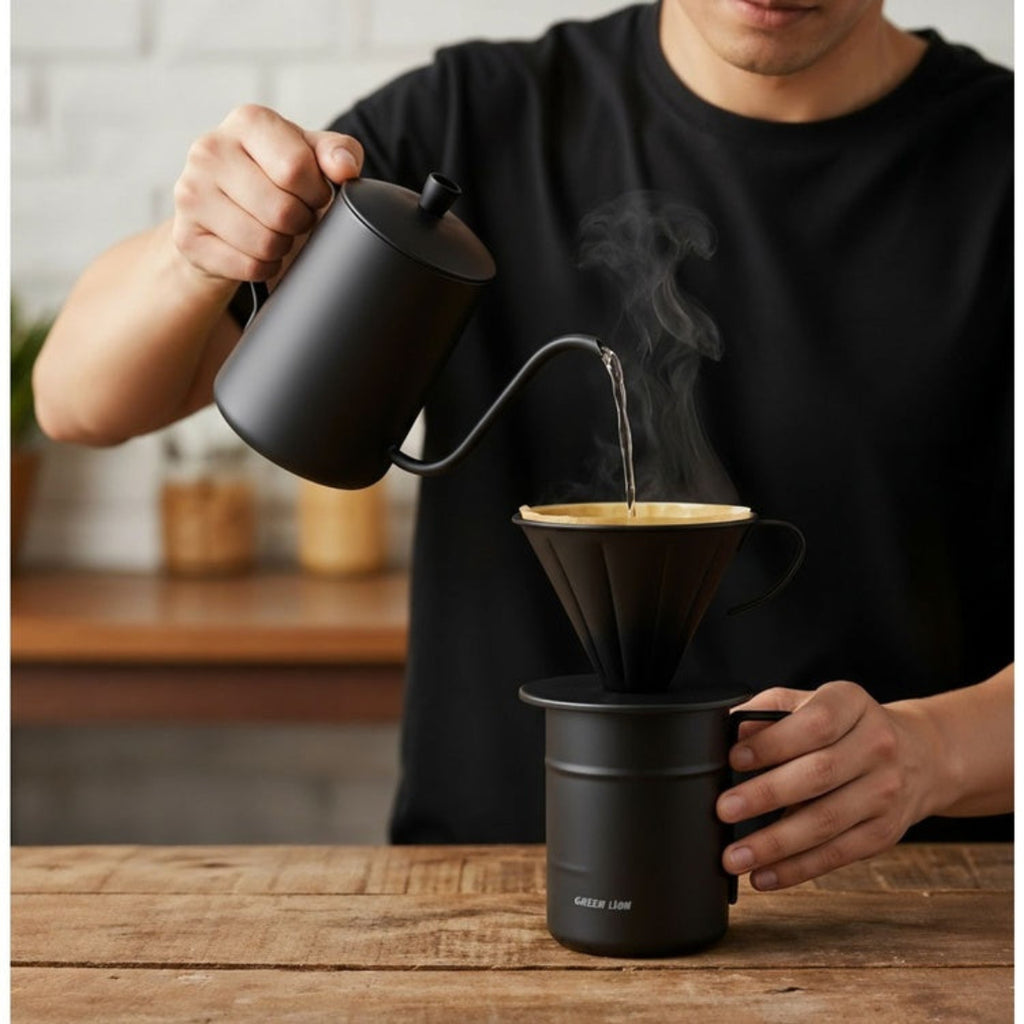 Green Lion V-60 Pro Coffee Maker Set, 7-in-1 Pour Over Coffee Brewing Kit - G100 Green Lion V-60 Pro Coffee Maker Set, 7-in-1 Pour Over Coffee Brewing Kit - G100