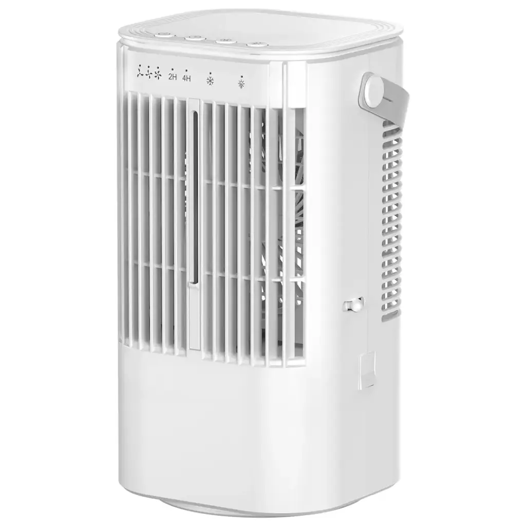White Green Lion Compact Air Cooler on a white background