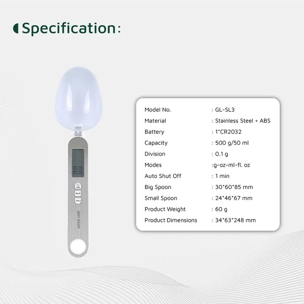 Specification of Green Lion Digital Spoon Scale