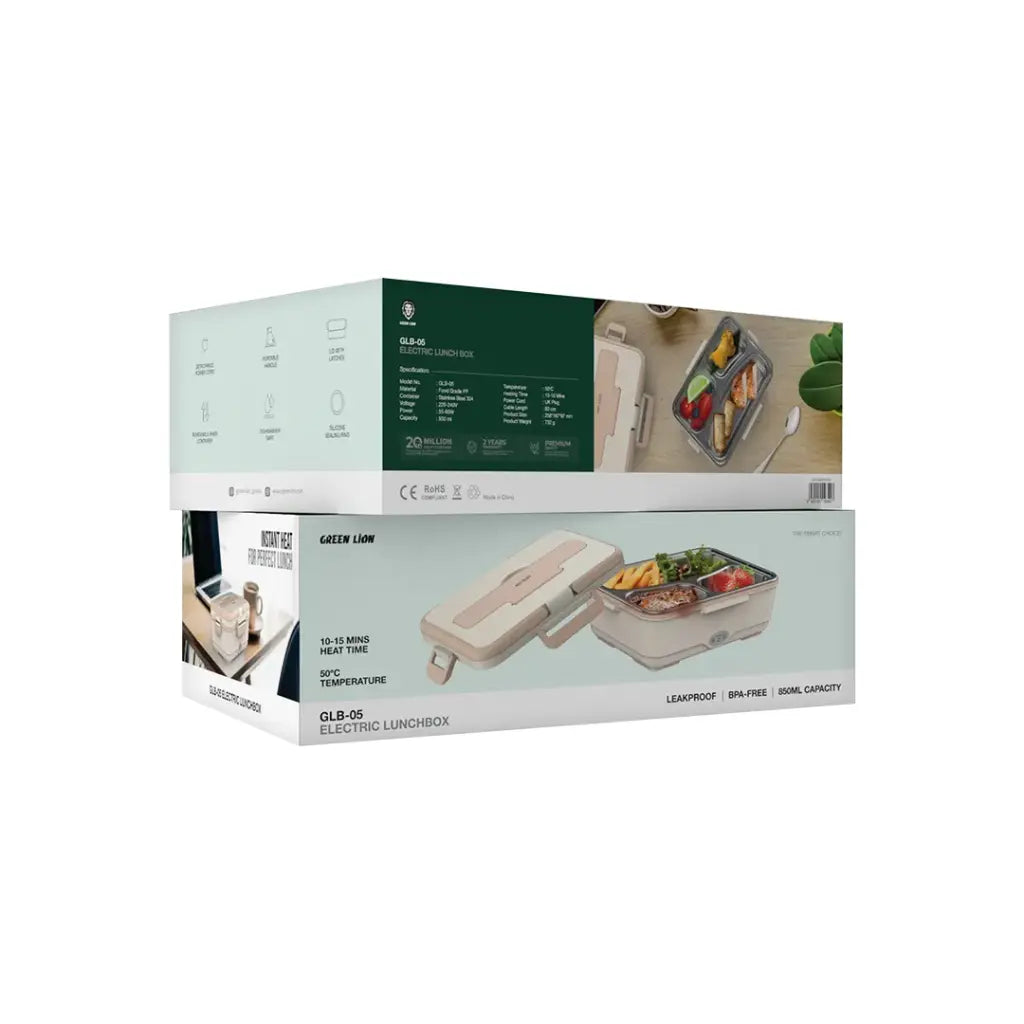 Green Lion Electric Lunch Box, 850ml Portable Food Warmer Storage Container Box - GLB-05 Green Lion Electric Lunch Box, 850ml Portable Food Warmer Storage Container Box - GLB-05