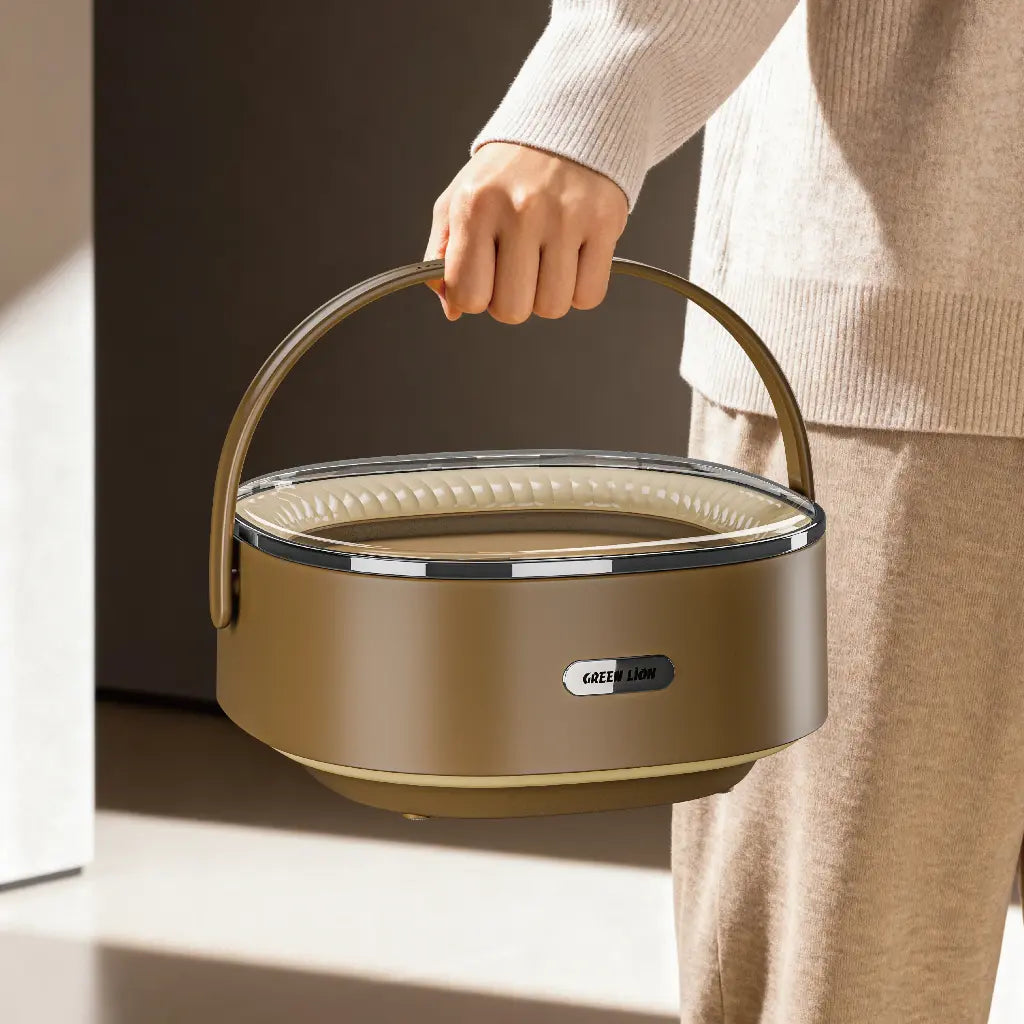 Green Lion Fold Wash Mini Washing Machine with a visible brand logo.